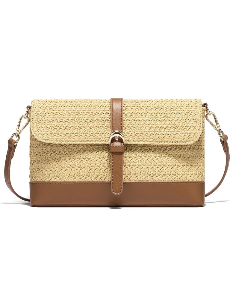 Woven Raffia Crossbody Bag - Stylish Straw Purse For Summer Beach & Boho Vibes